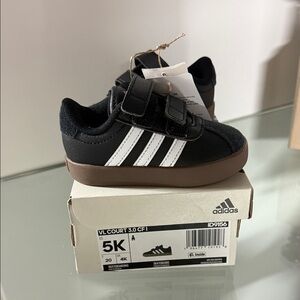 Adidas Toddler Black and White Samba Sneakers